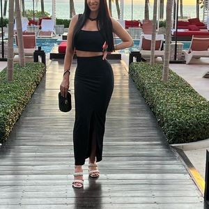 21 Saints Two Piece Set - Black